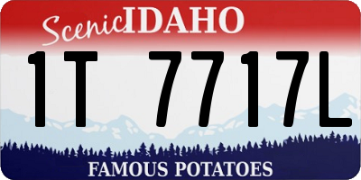 ID license plate 1T7717L