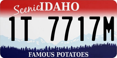ID license plate 1T7717M