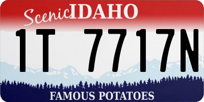 ID license plate 1T7717N