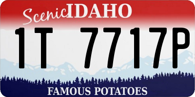 ID license plate 1T7717P