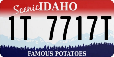 ID license plate 1T7717T