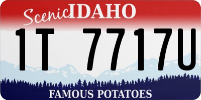 ID license plate 1T7717U