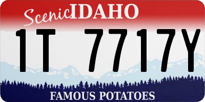 ID license plate 1T7717Y