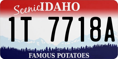 ID license plate 1T7718A