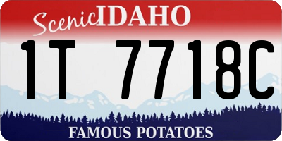 ID license plate 1T7718C