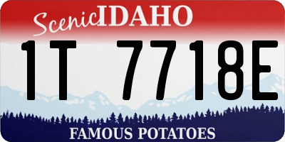 ID license plate 1T7718E