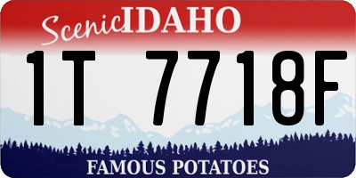 ID license plate 1T7718F