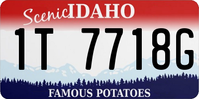 ID license plate 1T7718G
