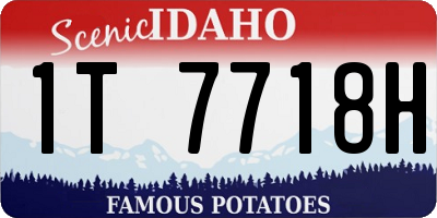 ID license plate 1T7718H