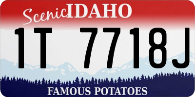 ID license plate 1T7718J