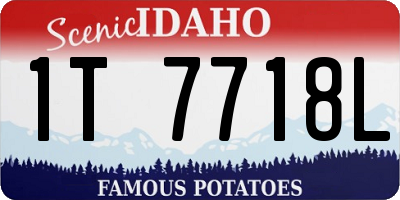 ID license plate 1T7718L