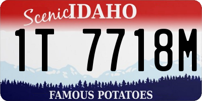 ID license plate 1T7718M