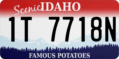 ID license plate 1T7718N