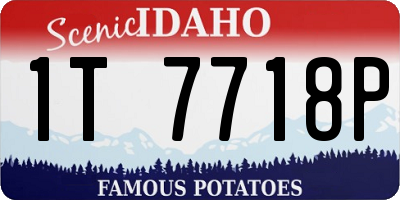ID license plate 1T7718P