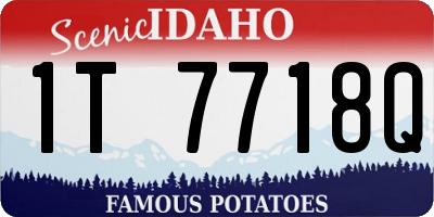 ID license plate 1T7718Q