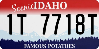 ID license plate 1T7718T
