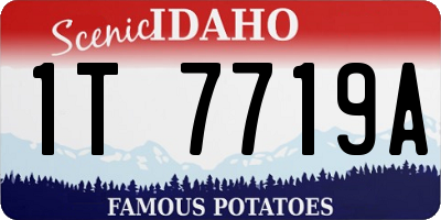 ID license plate 1T7719A