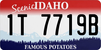 ID license plate 1T7719B
