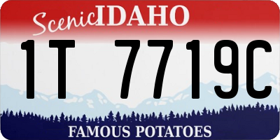 ID license plate 1T7719C