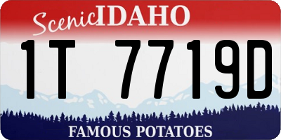 ID license plate 1T7719D