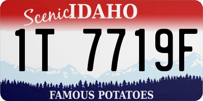 ID license plate 1T7719F
