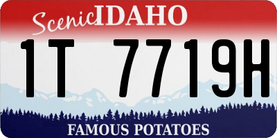 ID license plate 1T7719H