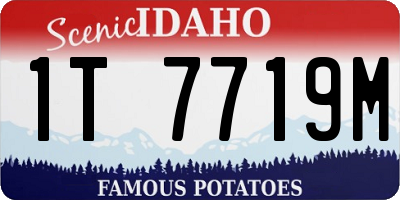 ID license plate 1T7719M