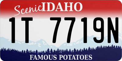 ID license plate 1T7719N
