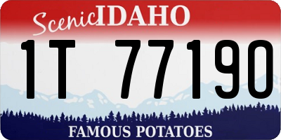 ID license plate 1T7719O