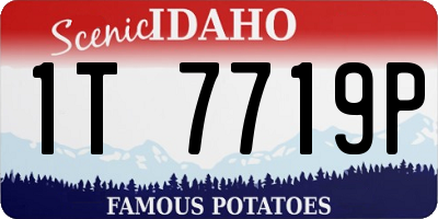 ID license plate 1T7719P