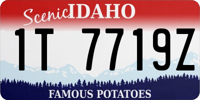 ID license plate 1T7719Z