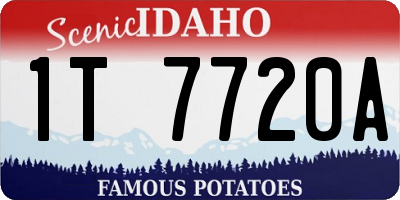 ID license plate 1T7720A