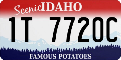 ID license plate 1T7720C
