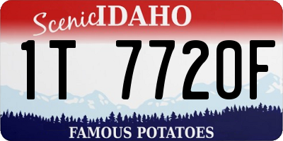 ID license plate 1T7720F