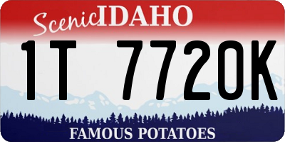 ID license plate 1T7720K