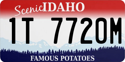 ID license plate 1T7720M