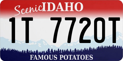 ID license plate 1T7720T