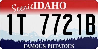 ID license plate 1T7721B