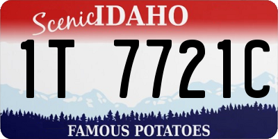 ID license plate 1T7721C