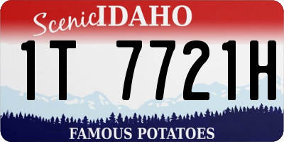ID license plate 1T7721H