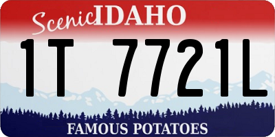 ID license plate 1T7721L