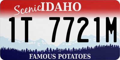 ID license plate 1T7721M
