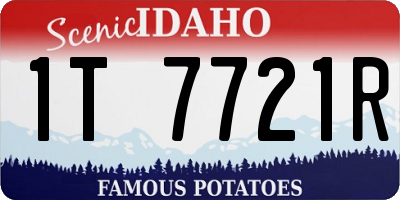ID license plate 1T7721R