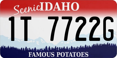 ID license plate 1T7722G
