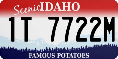 ID license plate 1T7722M