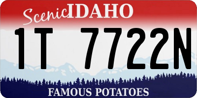 ID license plate 1T7722N