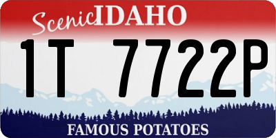 ID license plate 1T7722P