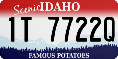 ID license plate 1T7722Q
