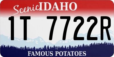 ID license plate 1T7722R