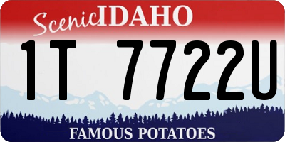 ID license plate 1T7722U
